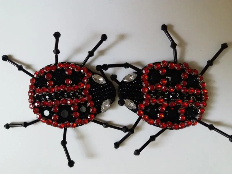 2 шт. декоративные нашивки с блестками божья коровка|sequin patches|patches for clothingsequins patches