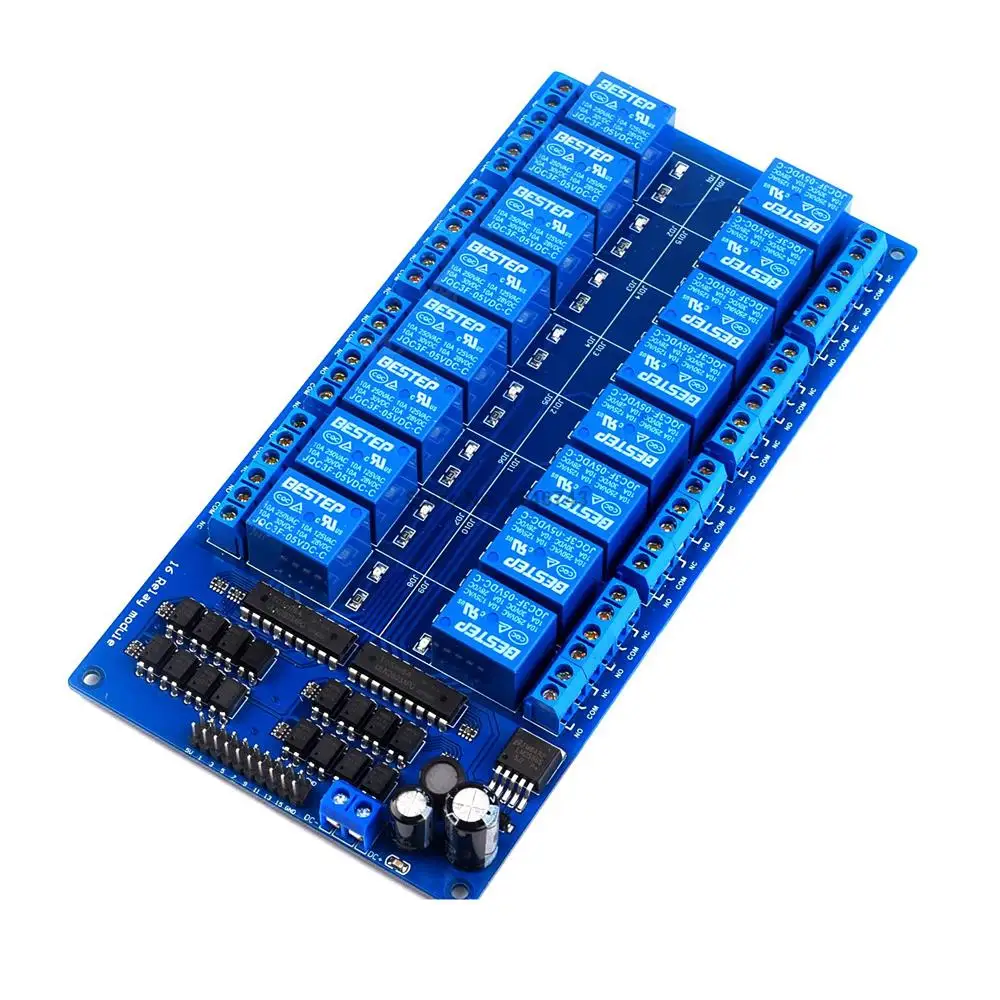 

5V 12V 24V 16 Channel Relay Module Board With Optocoupler Power Supply ARM DSP
