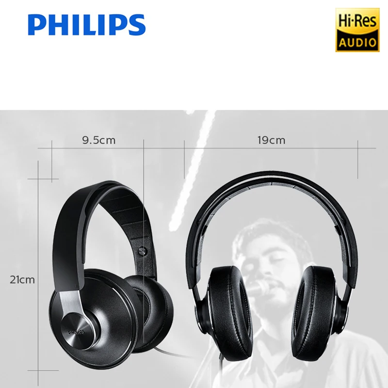 Philips SHP8000 наушники с длинными проводами микрофон Регулятор громкости официальное