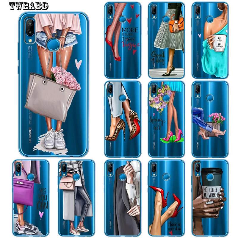 Модный чехол на высоком каблуке для девушек и женщин Huawei P20 Lite Pro P8Lite P9Lite 2017 P Smart P10