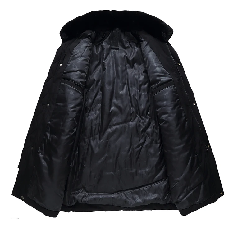 LONMMY 6XL 7XL зимняя куртка для мужчин Мех животных парка пальто будущих мам и куртки