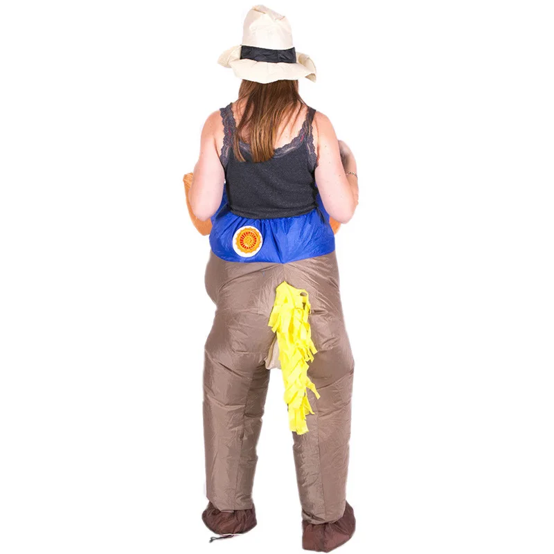 Надувные Ковбой Костюм пастушка Верховая езда Hallowee маскарадный костюм |