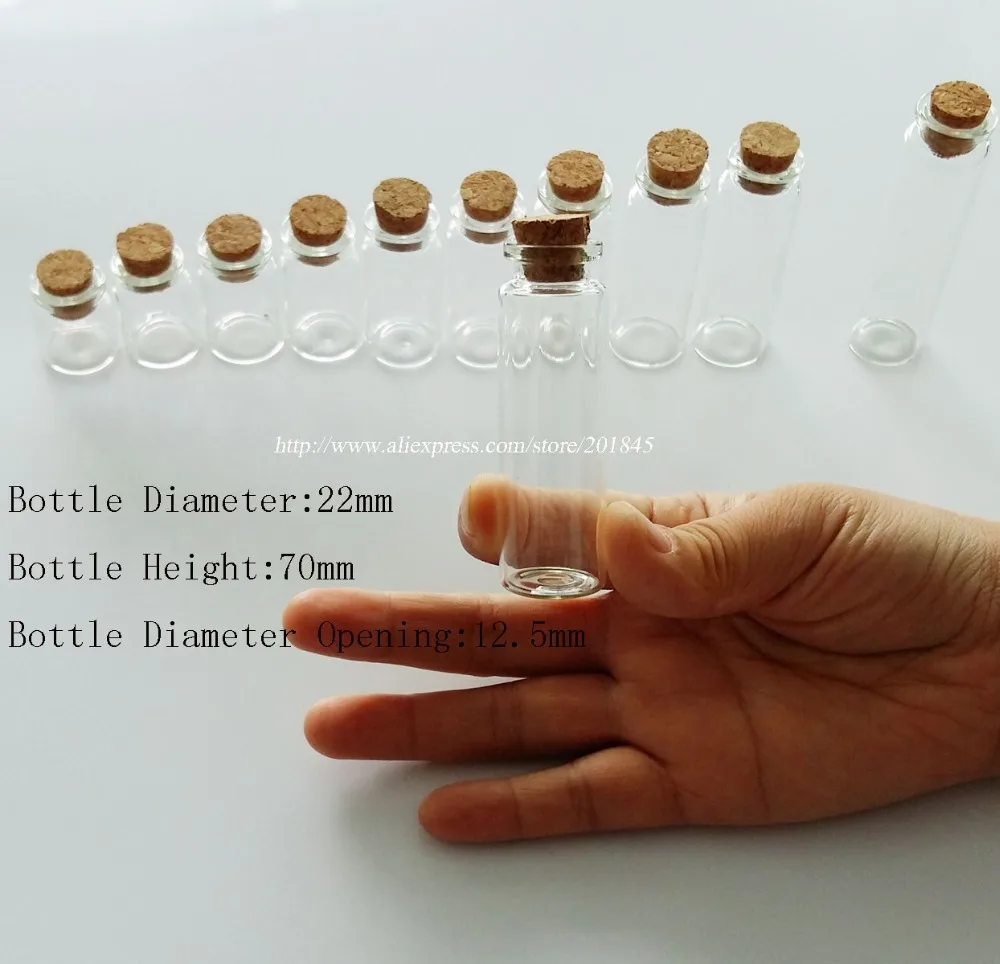 Маленькие стеклянные бутылки 20 шт./лот миниатюрные флаконы банки с пробкой