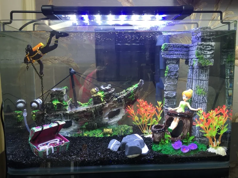 Искусственный аквариум римская колонна украшение древнее здание руины с 3