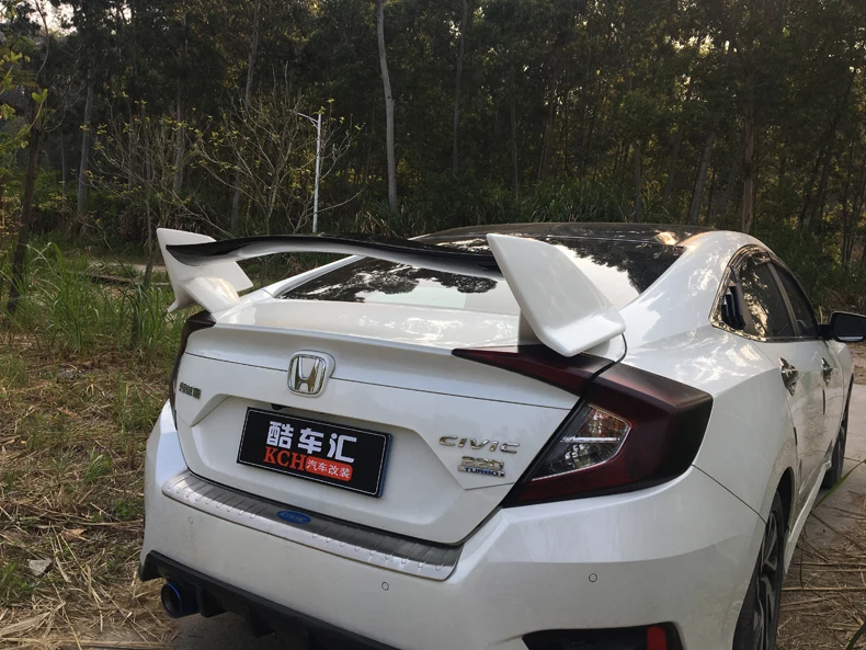 Спойлер для Honda Civic,,, автомобильный стиль, АБС пластик, неокрашенный, задний багажник, крыло, багажник, спойлер на крышу, авто украшение