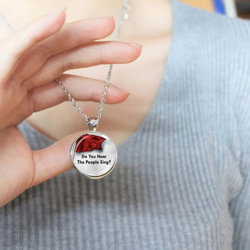 Стеклянный кулон Les Miserables Ты здесь люди одиночные ювелирные ожерелья талисманы