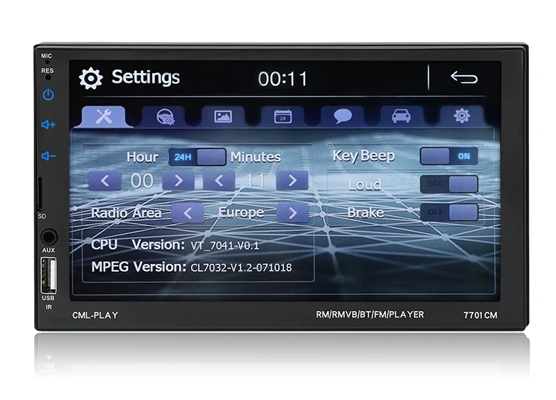 Автомагнитола Bluetooth " сенсорный экран BT Hands-free AUX USB FM Авто Аудио рулевое колесо управление MP5 плеер авторадио 2Din