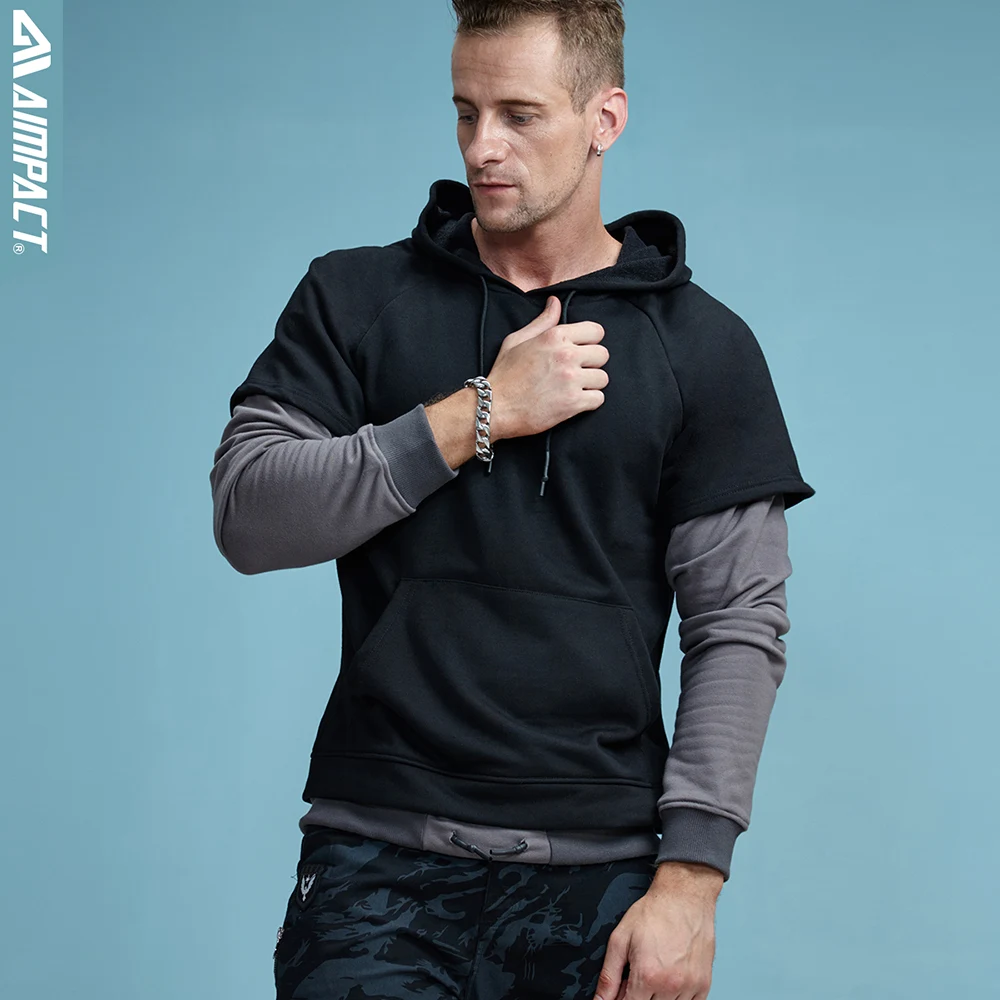 Мужская толстовка Aimpact хлопковая Повседневная Толстовка в стиле хип хоп с