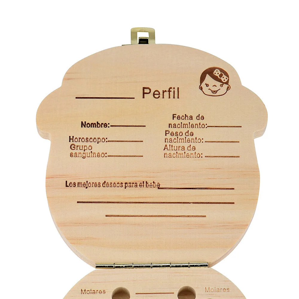 2018 модная коробка с зубами для маленьких девочек деревянная хранения молочных