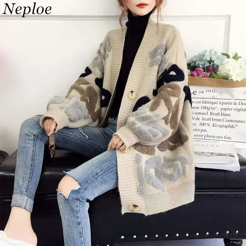 Neploe 2021 свитер женский вязаный кардиган Корейская зимняя одежда в форме крыльев