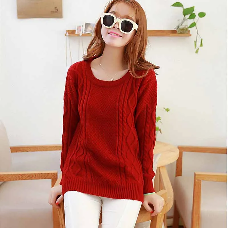 2018 New korean loose Sweater coat women O-Neck Pullover fashion office lady Outwear knitwear jacket | Женская одежда