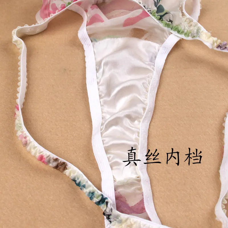 Женские стринги из чистого шелка 100% шелк тутового шелкопряда с низкой талией