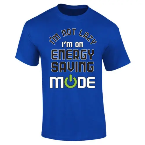 Мужская футболка с надписью I'm Not Lazy On Energy Saving Mode новые футболки sarcastic S-XXL