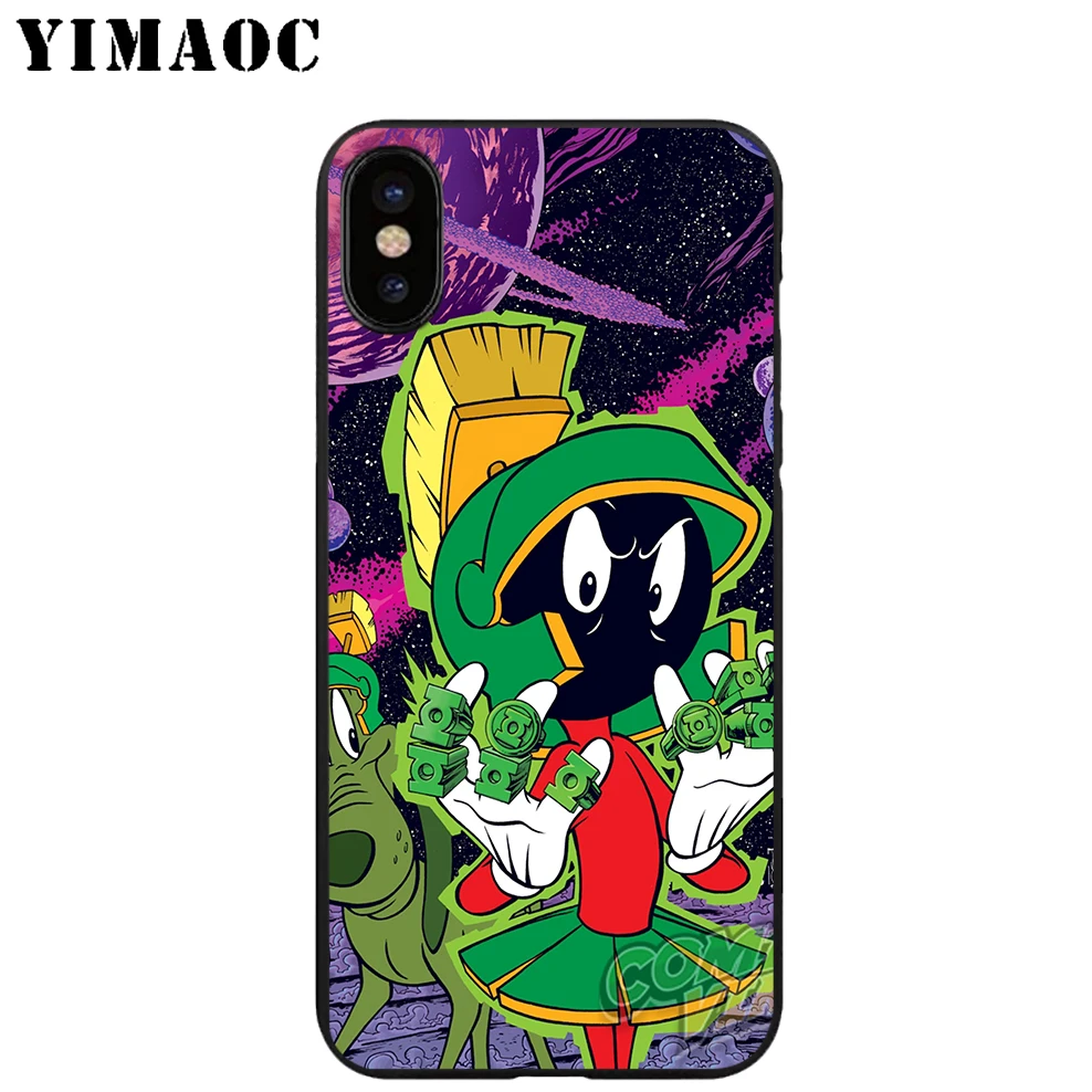 YIMAOC Марвин Рождество Мягкий ТПУ Черный силиконовый чехол для iPhone X или 10 8 7 6S Plus 5 5S