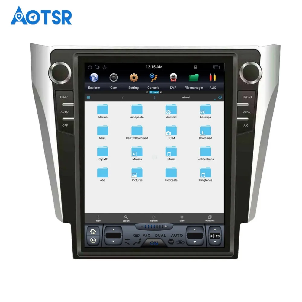 Автомобильный мультимедийный плеер Aotsr на Android 7 1 в стиле Tesla без DVD-плеера с