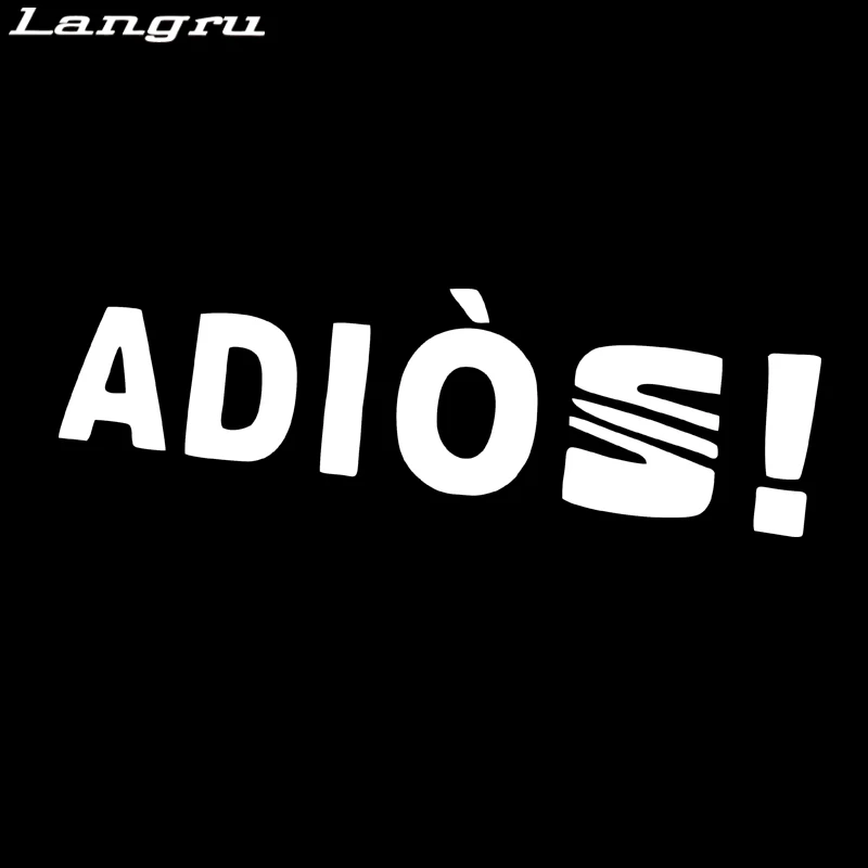 Langru Spanish Adios Goodbye Text Character Funny Fashion Car Window Bumper Vinyl Decoration Sticker Jdm | Автомобили и мотоциклы