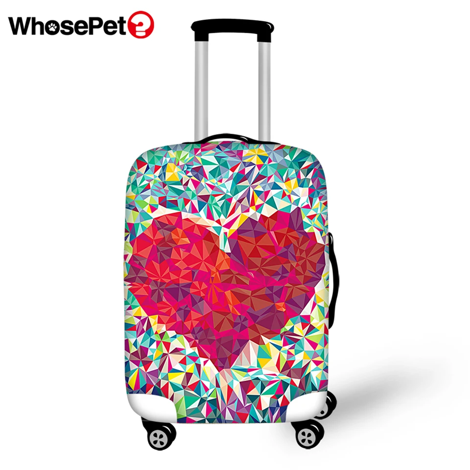 WHOSEPET Travel Luggage Protective Cover Waterproof Love Heart Print Pattern Suitcase Dust-proof Thick | Багаж и сумки