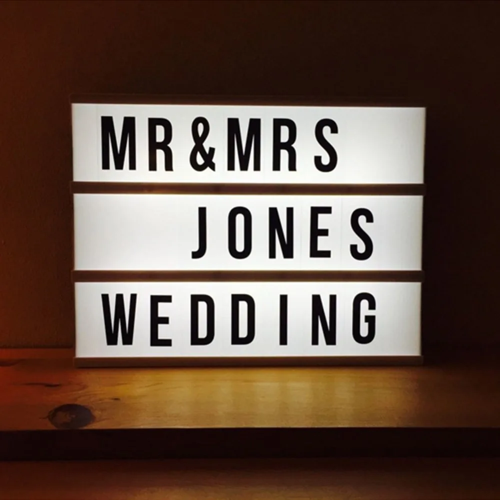 Светодиодный светильник формата A3 для кинотеатра лайтбокс сделай сам с 80 буквами