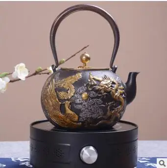 2018 Новый 1.4L Дракон и Феникс горшок чугунок японский Южная Здоровья железный