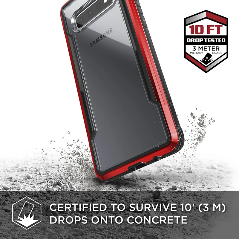 X-Doria Defense Shield чехол для телефона для samsung Galaxy S10 Plus военный класс падение протестированный защитный чехол для S10e Алюминиевый Чехол