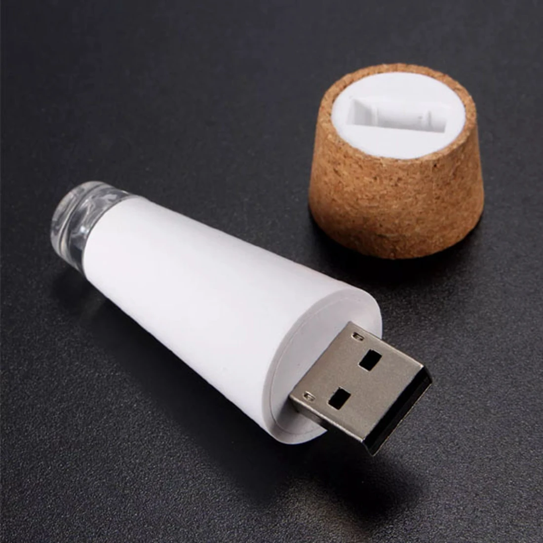 4x из пробки в форме Перезаряжаемые USB светодиодный Ночной светильник супер яркий