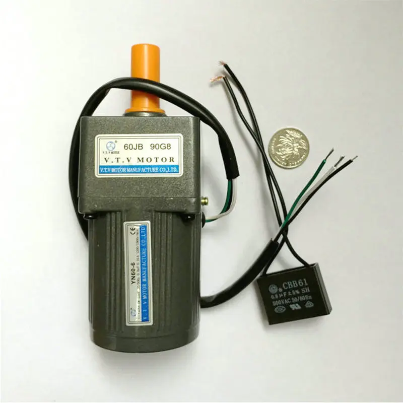 Китайский VTV YN60 6 6W 110V AC Редуктор Скорости Реверсивный мотор с коробкой передач