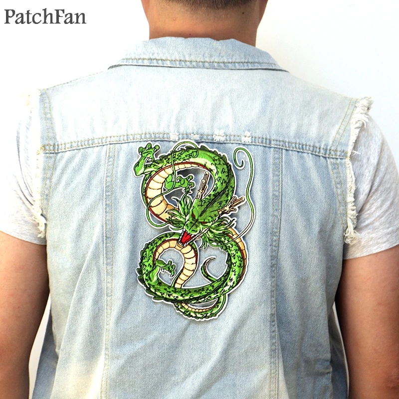 Patchfan Dragon ball z Shenron аппликационные заплатки Сделай Сам Утюг на para джинсовая сумка рубашка одежда наклейки в стиле панк вышитые значки A1268