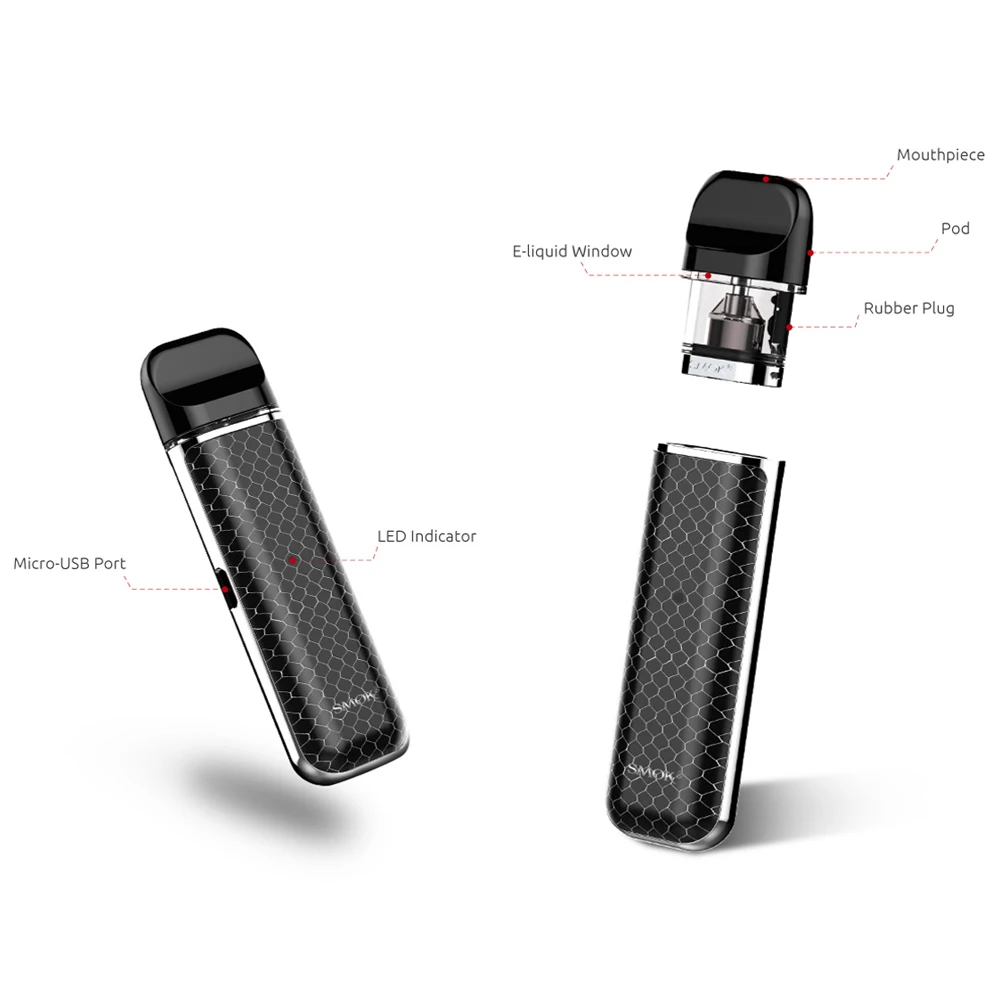 Набор SMOK novo cobra комплект для вейпа с аккумулятором 450 мАч 2 мл емкость pod system vape kit vs