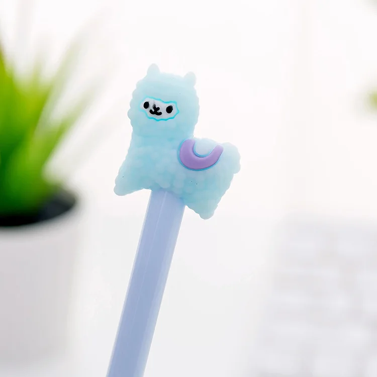 C 1 шт Гелевые Ручки корейский мультфильм креативная Альпака нейтральная ручка Студенческая писательская офисная канцелярская черная ручка для подписи - Цвет: C
