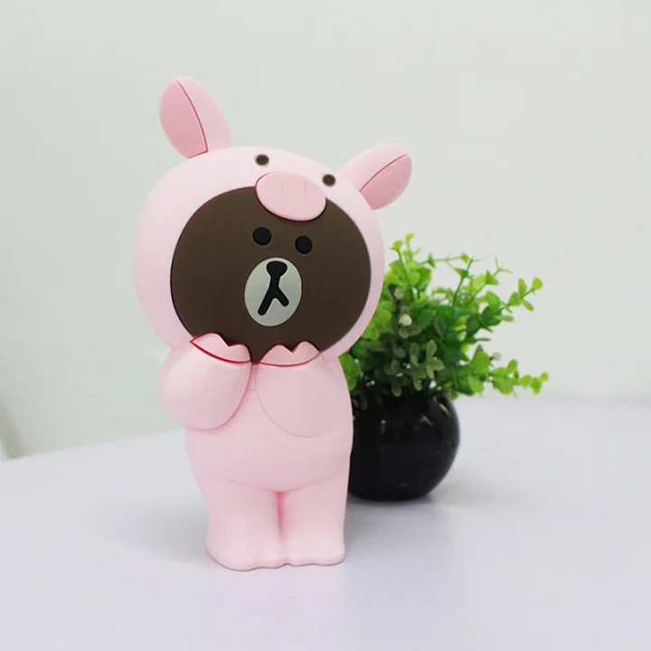 Креативный милый силиконовый пенал для карандашей kawaii канцелярские принадлежности мультяшный детский пенал коричневый Медведь Кролик коала фигурки - Цвет: 11