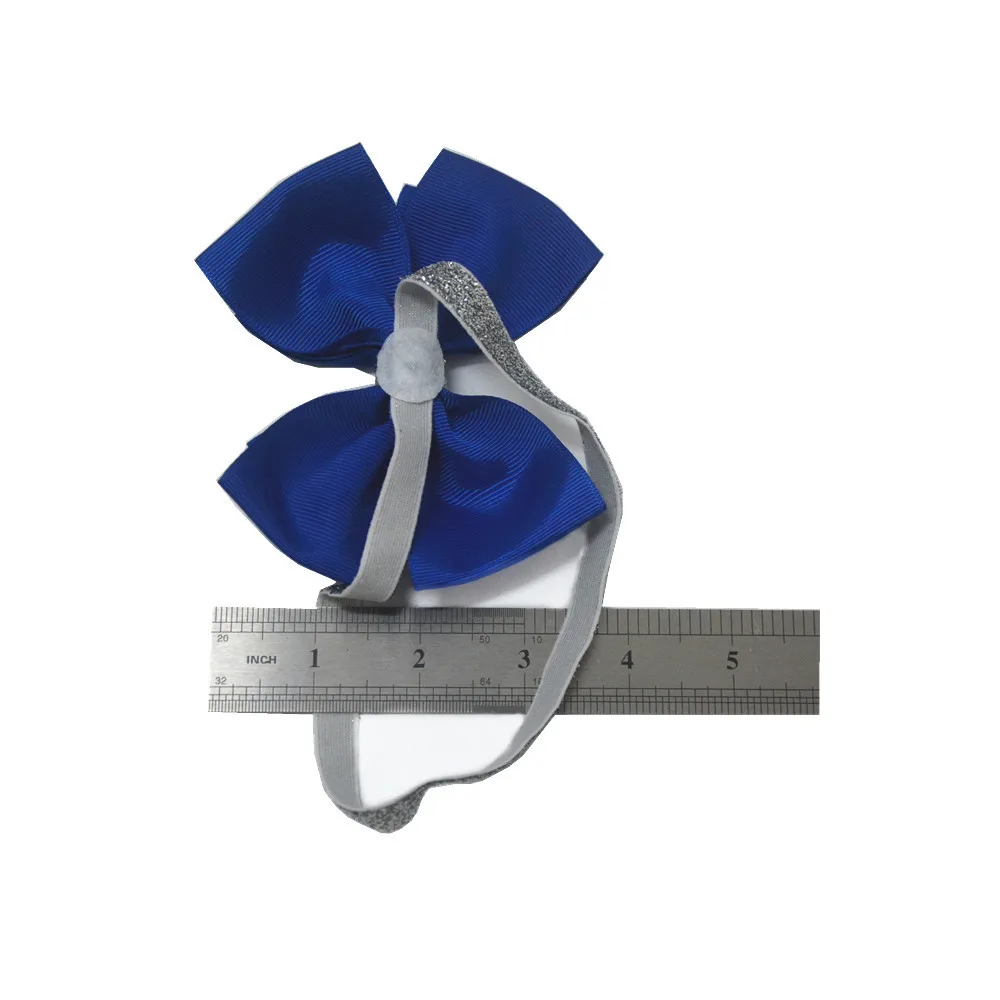 

MengNa 50pc/32color 3.5" Girls Glitter Hair Bows Headbands Ribbon Hair Bows with Glitter Center Kids Headband Hair Accessories