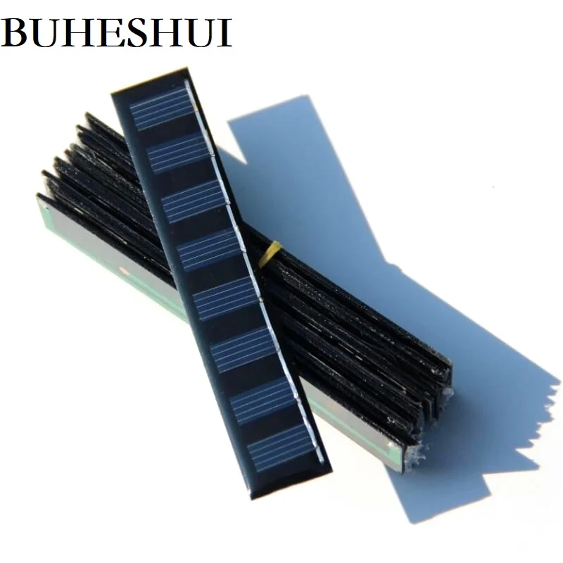 

BUHESHUI Wholesale 0.3W 4V Solar Cell Polycrystalline Solar Panel DIY Solar Charger Solar Module 107*20MM 100pcs Free Shipping