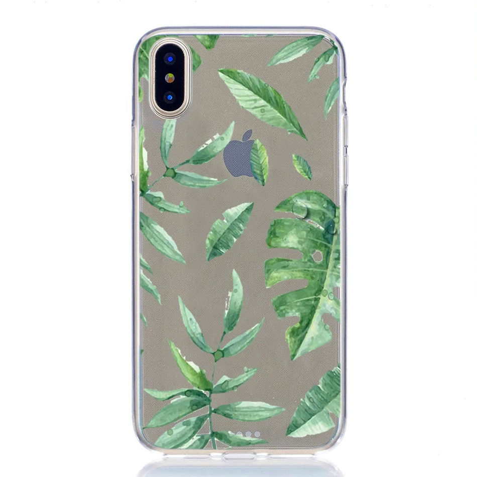 Чехол для iphone X xs max xr 6 6s 7 8 плюс принципиально Силиконовые Мягкий ананас пейзаж