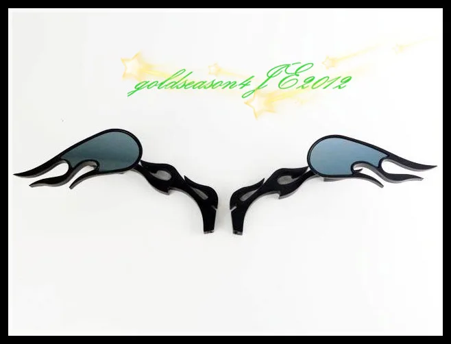 Бесплатная доставка Черное Пламя Пользовательские боковые зеркала для Honda Shadow VT