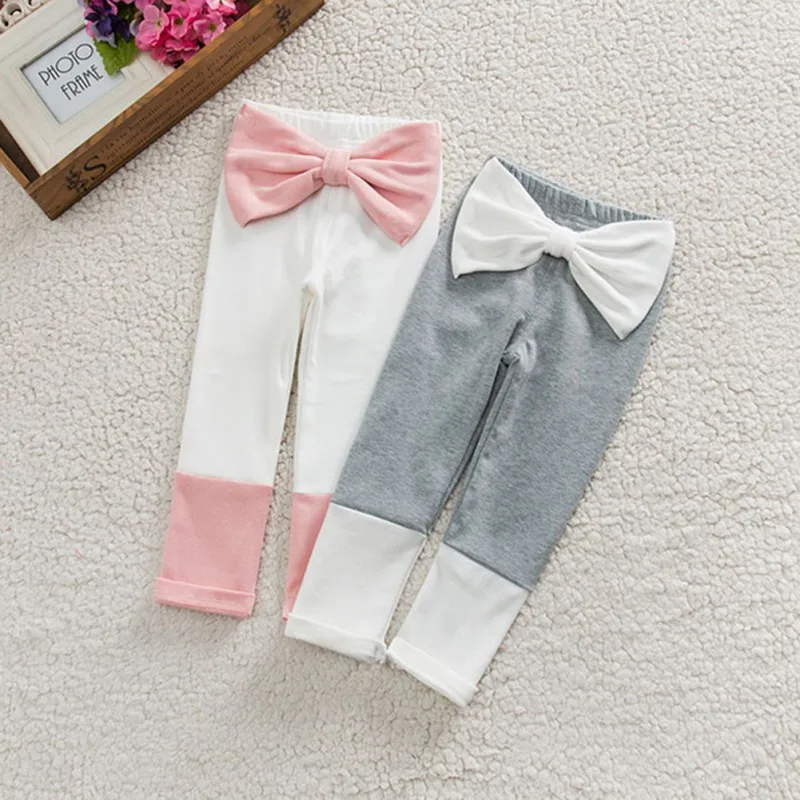 Дети Обувь для девочек хлопок pp Брюки белый и розовый серый стрейч теплый лук