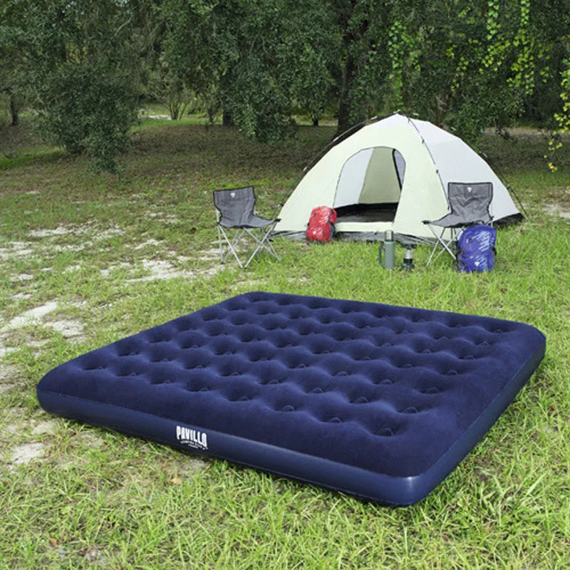 Bestway 67004 203*183*22 см двойной человек Флокирование и колонка надувная кровать ультра надувной коврик надувной матрас туристический коврик