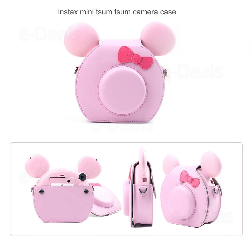 camera case only Фотокамера Fujifilm Instax Mini Tsum Intant с зеркалом для селфи и крупным объективом, подарок на свадьбу, день рождения, фестиваль - Цвет: camera case only