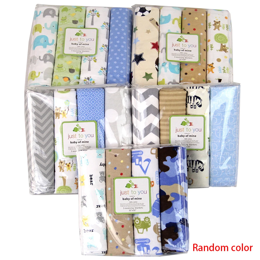 

4pcs/set Newborn Baby Blanket Photography Photos Background Monthly Growth Props Stroller covers Random Color 76*76cm