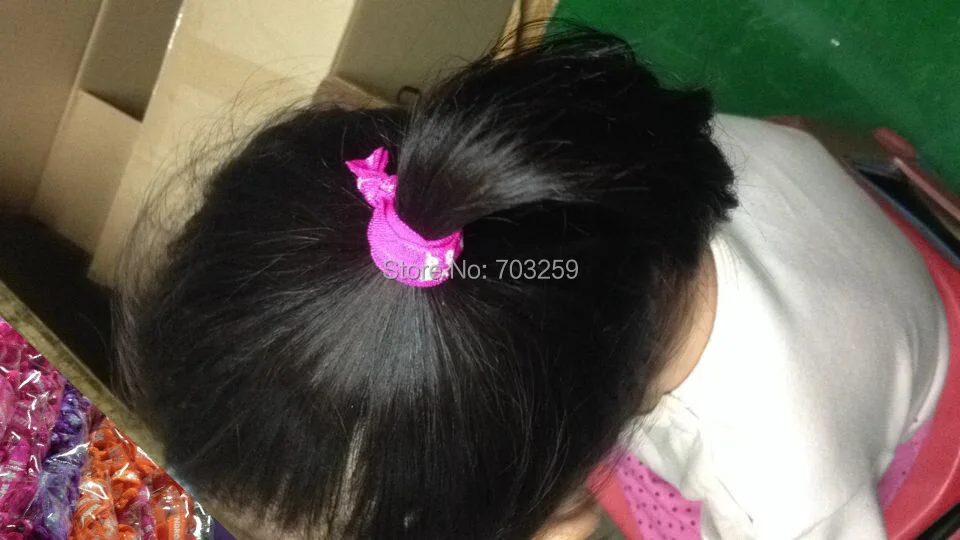 500pcs/lot promotional elastic cord lanyards wave hand bracelet fabric loom bands EG-WBH002 design custom hair band cloth bracel | Украшения