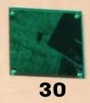 30mm square Пришивные акриловые зеленые зеркальные плоские сзади Кристалл страз Диамант зеркальные бусины с отверстием для DIY свадьбы Алмазная вышивка - Цвет: 30mm square