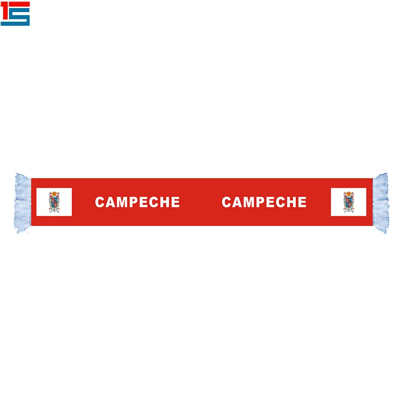 Шарф с принтом футбольного фаната/шарф фаната CAMPECHE state logo|Флаги баннеры и