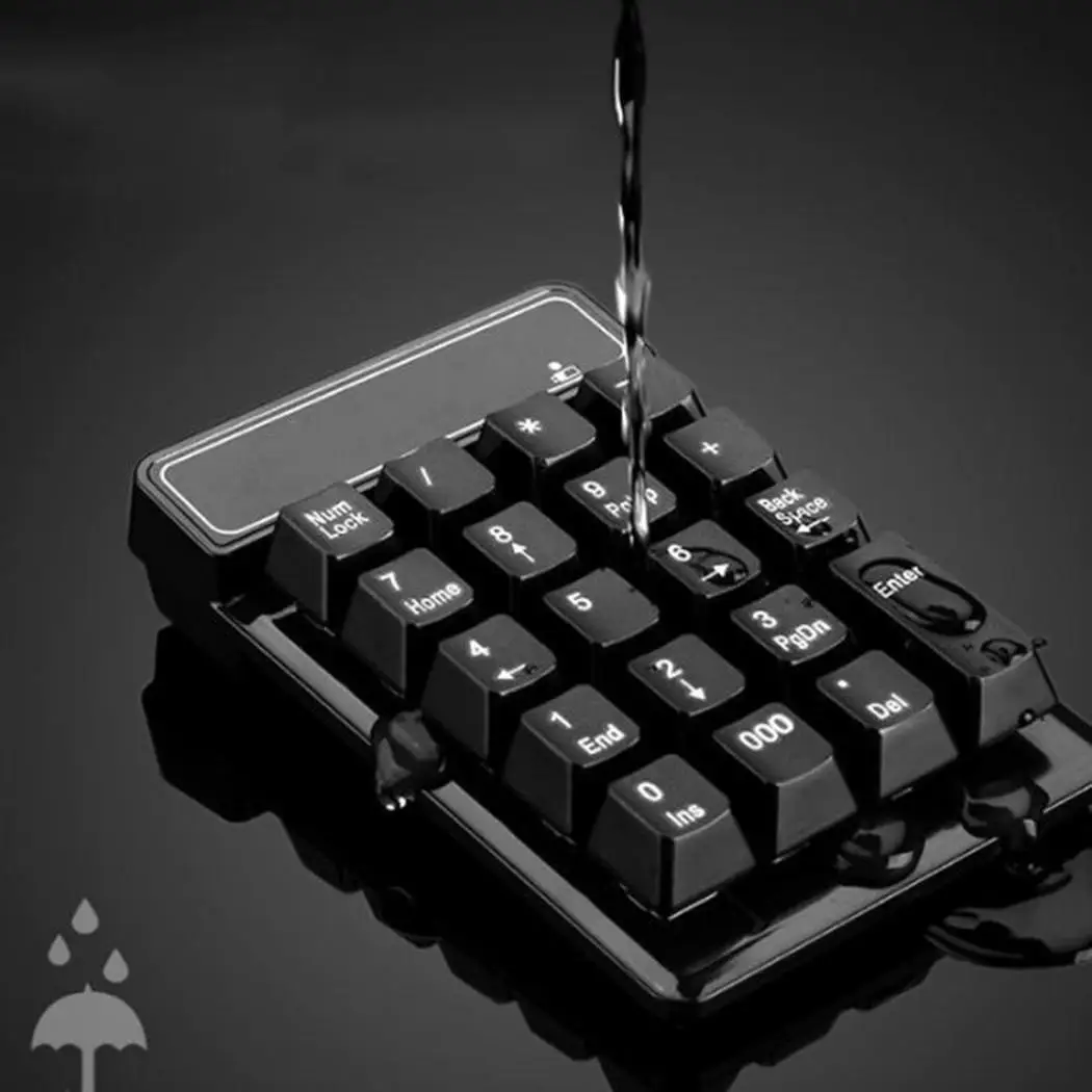 Маленький размер 2 4 ГГц беспроводная цифровая клавиатура с цифрами 18 клавиш для