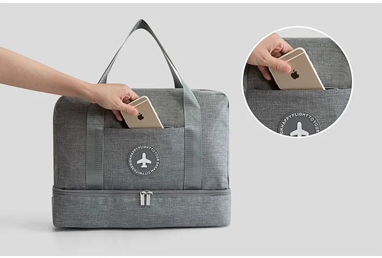 Women Man Dry and Wet Separation Beach Bag Male Outdoor Sport Waterproof Shoe Bag Swimwear Storage Wash Fitness Swimming Bag QL