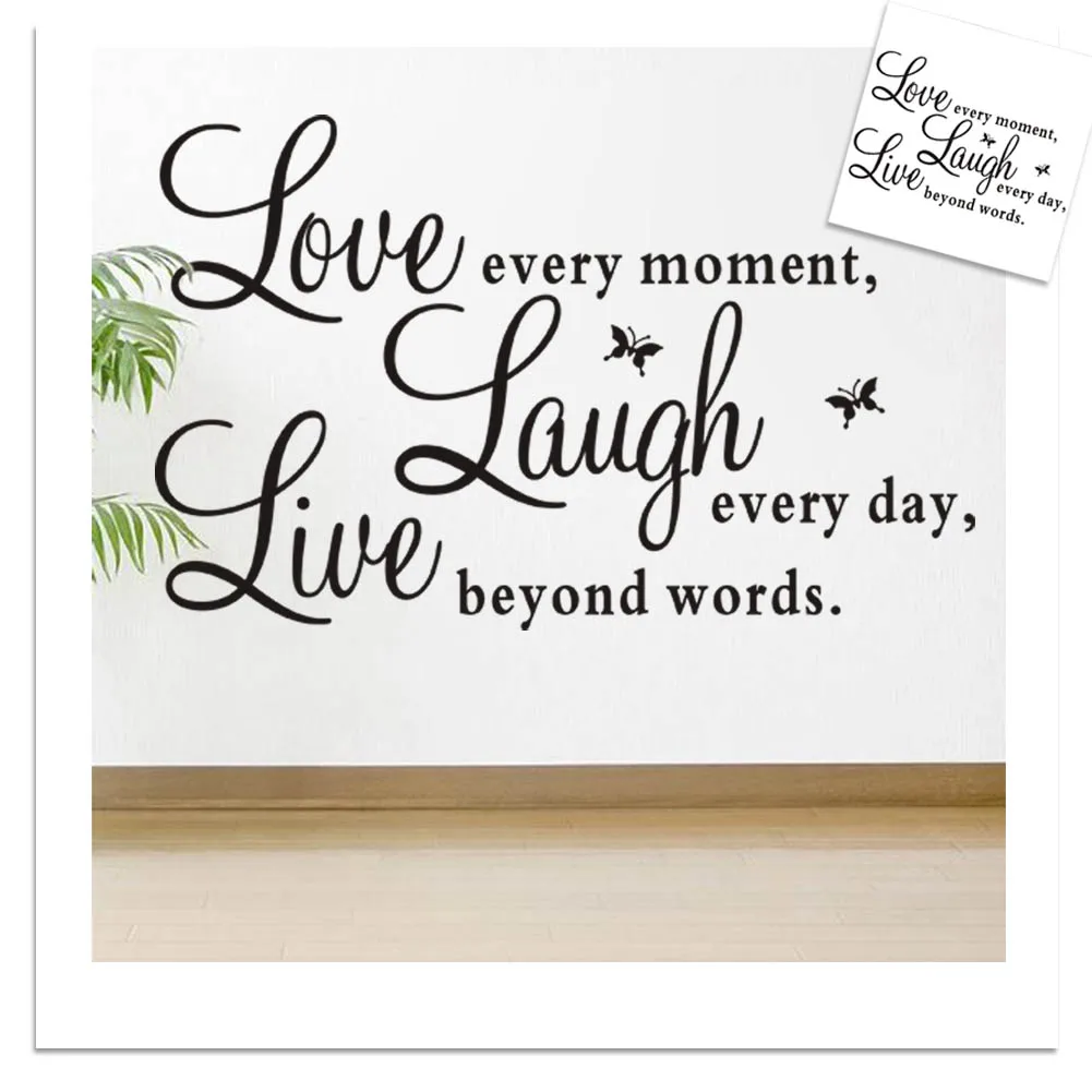 50*70 искусство элегантный фон обои наклейки на стену Live Laugh любовь декоративная
