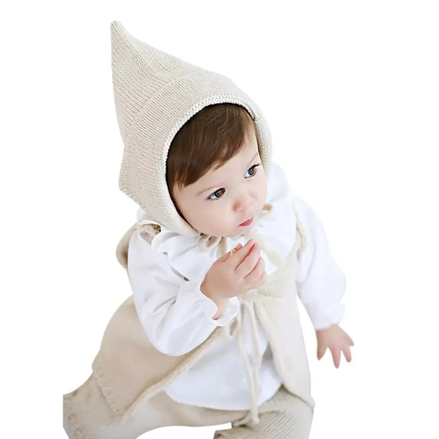 newborn baby photography props Winter Elf Hat Baby Cap Children Ear For girl And boy crochet hat gorros | Мать и ребенок