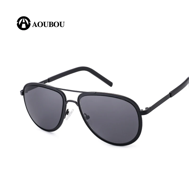 

AOUBOU Brand Design Classic Sunglasses Men High Quality UV400 Black Polycarbonate Lens Driving Sun Glasses Male Shade Sol AB724
