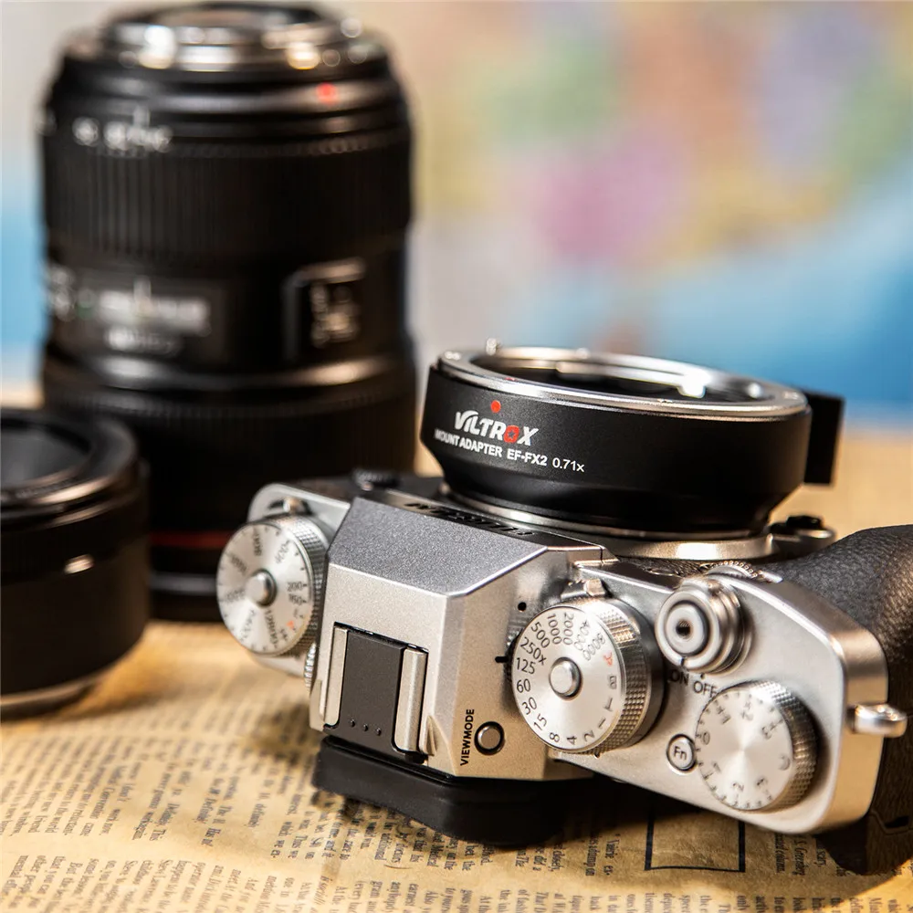 Viltrox EF-FX2 Крепление-адаптер для объектива Автофокус 0.71X объектив IS USM для Canon EF объектив ЖК-дисплея с подсветкой FUJIFILM Fuji X Крепление Камера X-T3 X-PRO2 X-T100 X-H1