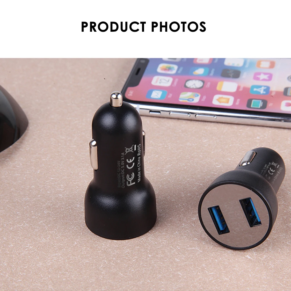 Автомобильное зарядное устройство SOONHUA с двойным USB портом 5 В 3 1 А | Электроника