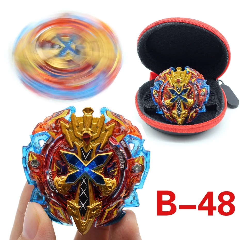 B-48 Золотое издание Toupie Bey Bay Burst игрушка B-122 без пускового устройства и коробки с металлическим сплавом вращается на верхней части арены лезвие детская игрушка - Цвет: B-48