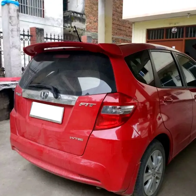Для Honda Jazz Fit спойлер 2008 2013 Высокое качество абс материал заднее крыло автомобиля